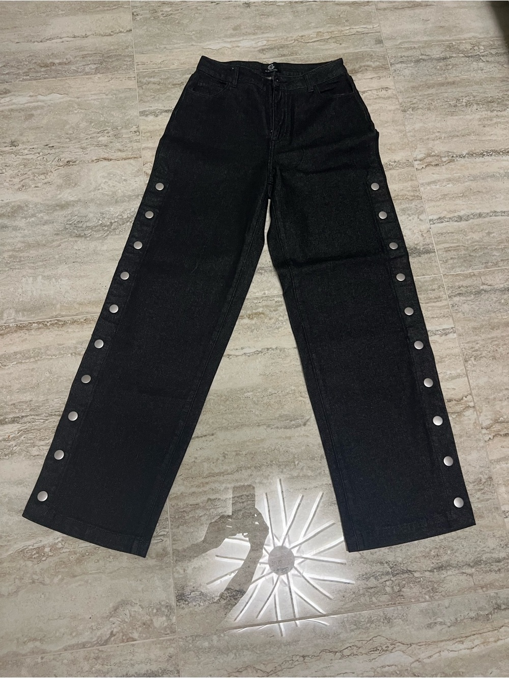 G by Giuliana Black Snap-Button Bootcut Jeans